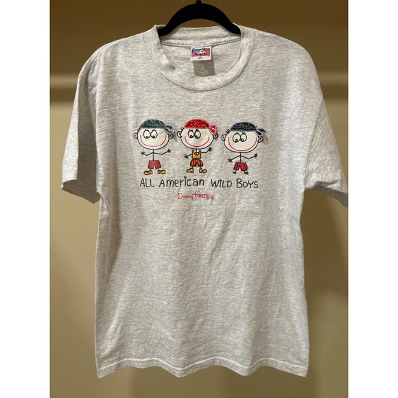 Vintage Single Stitch Danny First All American Wild Boys T-Shirt Size L‎ - Picture 1 of 8